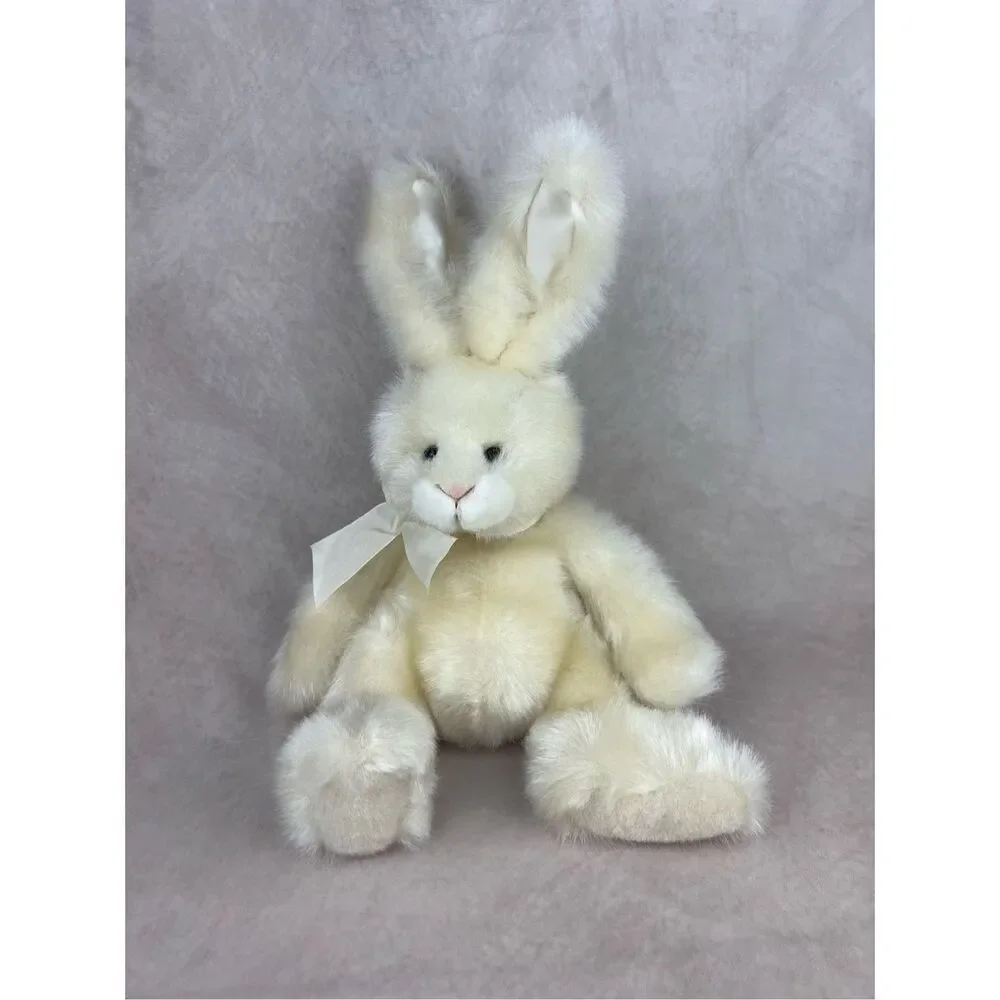Vintage Sugar Puff Russ Berrie White Rabbit Soft Toy Plush 14”